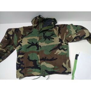 US Military Green Camouflage Insulated  Field Coat Jacket Men's MEDIUM @33